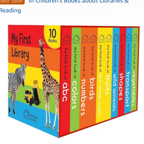 My First Library: Boxset of 10 Board Books for Kids