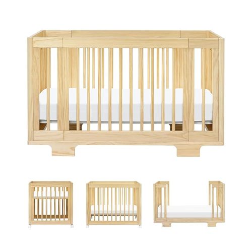 Babyletto Yuzu 8-in-1 Convertible All-Stages Crib - Conversion Kits for Bassinet, Midi Baby Crib to Toddler Bed, Daybed, Standard Crib & Baby Bed - Portable & Adjustable - GREENGUARD Gold Certified