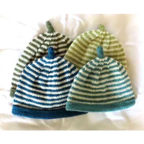 Baby Hat Merino Wool 0-3M Olive Green