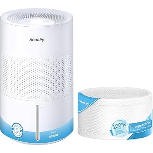 4.5L Evaporative Humidifier with Extra Wick Filter (One Pre-Instralled Wick Filter and One Replacement Wick Filter)