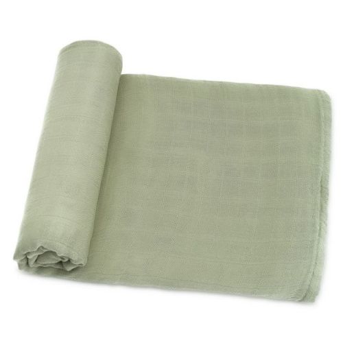 Comfy Cubs Muslin Swaddle Blankets Pack of 1, Soft 47" x 47" Cotton Baby Blanket, Large Multipurpose Wraps - Sage