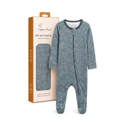 Copper Pearl Zip-Up Footie Baby Pajamas – Soft Newborn Onesies for Boys & Girls, Tag-Free with Two-Way Zipper Baby Sleepers for Newborn - 24 Months, Hogwarts™