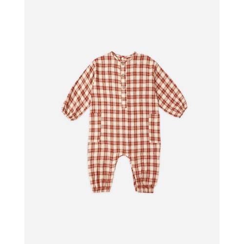 Relaxed Woven Jumpsuit || Red Plaid – Rylee + Cru