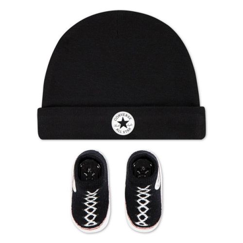 Converse Baby Beanie with Booties Gift Box Set - 0-6M
