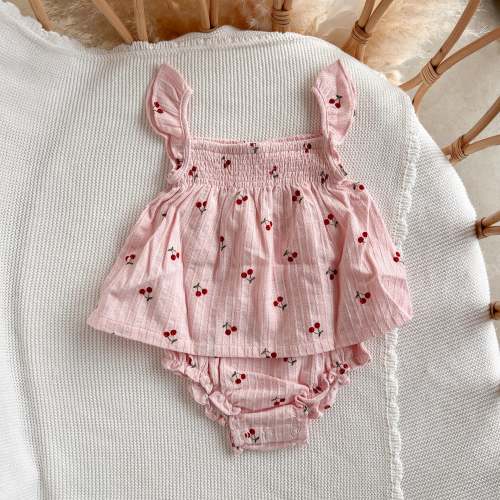 Pink Cherry Romper