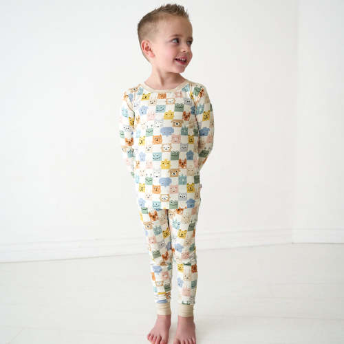 Check Mates Two-Piece Pajama Set - Little Sleepies
