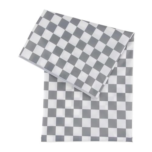 Bumkins Baby Splat Mat for Under High Chair, Babies Toddlers Eating Mess Mat, Waterproof Reusable Cloth for Arts and Crafts, Playtime for Kids, Floors or Tables, Fabric 42inx42in, Gray Check
