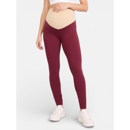 Women's Essential Stretch Secret Fit Over the Belly Maternity Tight - Tawny Port - Size: Medium - Motherhood Maternity
