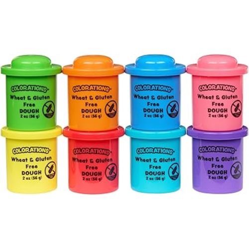 Colorations Wheat & Gluten Free Classic Dough - 8 Colors (2oz Each) | Non-Toxic, Play Dough, Bulk Set, Sensory Kit, Party Favors, Classroom Pack