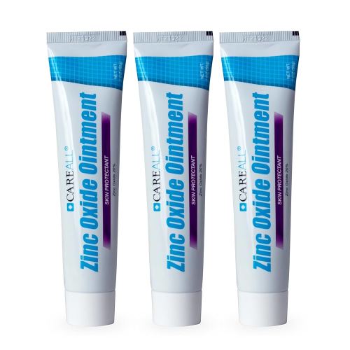 CareAll Zinc Oxide 20% Skin Protectant Barrier Ointment 2 oz (3 Pack), Relieves, Treats and Prevents Minor Skin Irritations due to Diaper Rash. Helps Seal Out Wetness. Protects Chafed Skin.