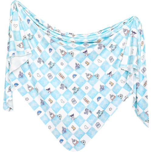 Copper Pearl Swaddle Blankets for Newborns | Soft Stretchy Receiving Blankets for Boys and Girls | Large 46 x 46 Inch Baby Blankets | Lightweight and Breathable Swaddles | Monsters Inc Medley