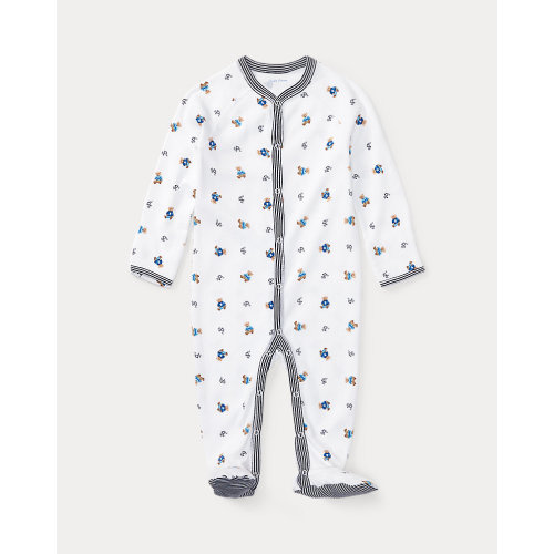 Polo Bear Cotton Footed Coverall