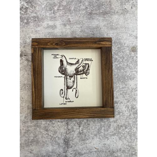 Saddle Cowboy Western Baby Nursery Decor Sign