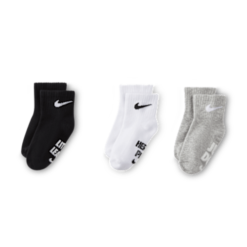 Nike Verbiage Gripper Socks (3 Pairs) Baby Socks