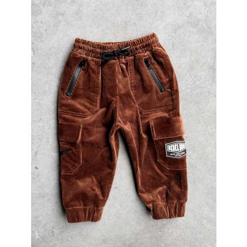 Cargo Pants in Rust Corduroy