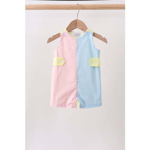 Blue yellow colorblock jonjon – HoneyBean