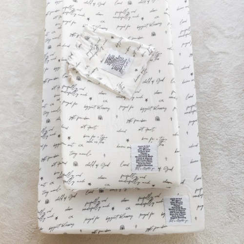 God's Words Crib & Changing Pad Sheet Set – OUR HOUSE ABOVE