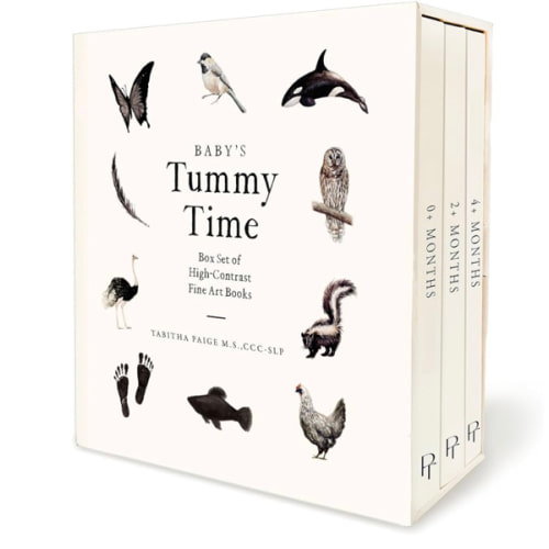 Baby's Tummy Time Book Box Set: A 3-Book Box Set of High-Contrast Art for Visual Stimulation at Tummy Time (Tabitha Paige Children's Book Series)