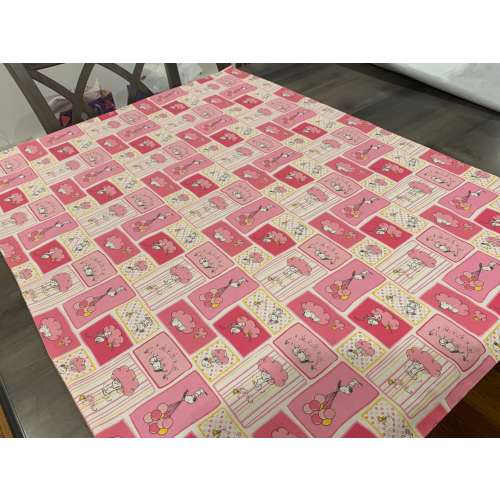 Pink Snoopy Baby Blanket, Cotton Nursery Decor (40x36)