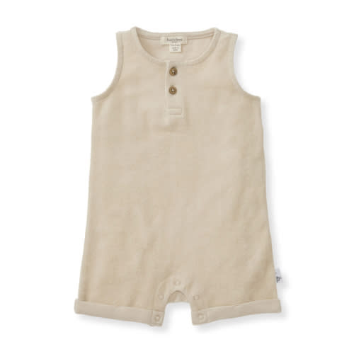 Organic Cotton Terry Romper - Fossil