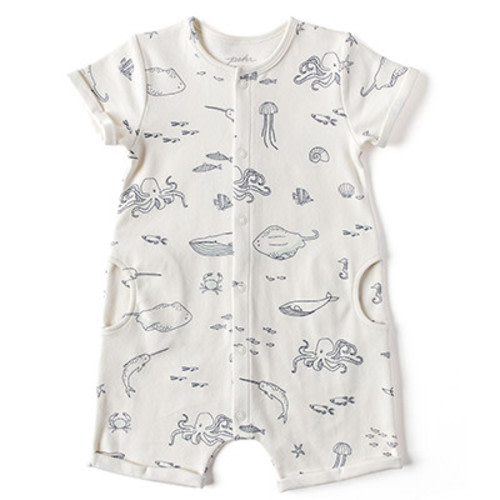 Pehr Short Sleeve Romper - Life Aquatic