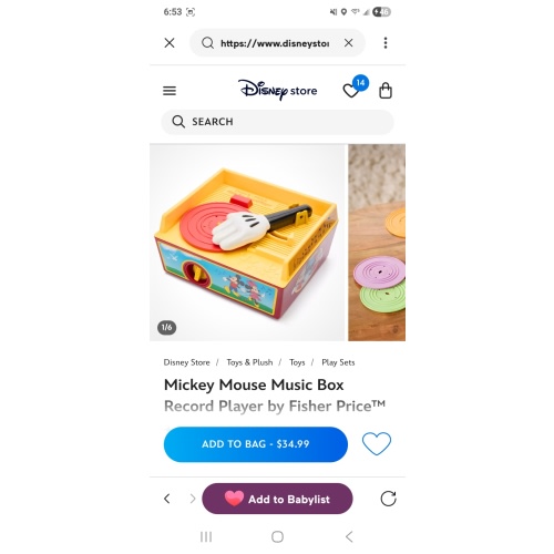 Mickey Mouse Music Box Record Player by Fisher Price™ | Disney Store