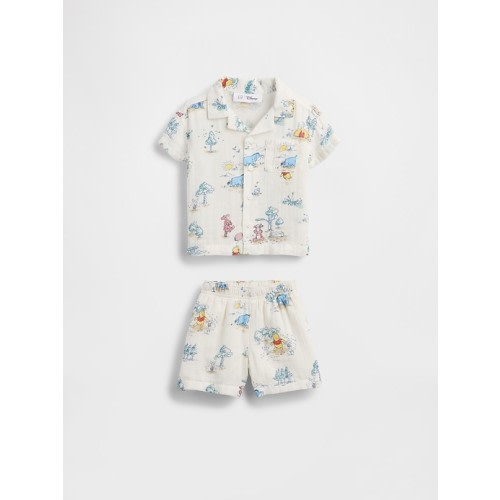 Baby Winnie The Pooh Cotton Gauze Outfit Set