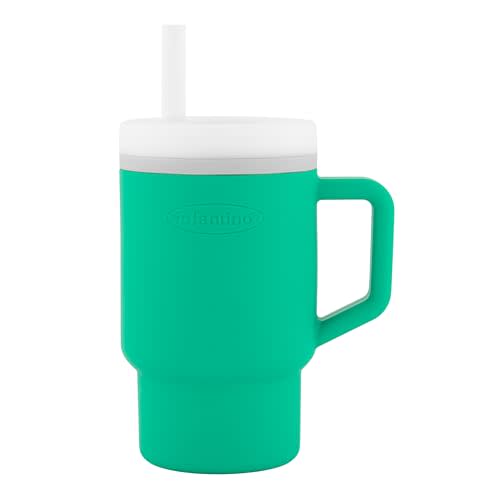Infantino My 1st Tumbler, Silicone Sippy Cup with Straw & Handle, Spill-Resistant, for On-the-Go, BPA-Free Transition Cup,