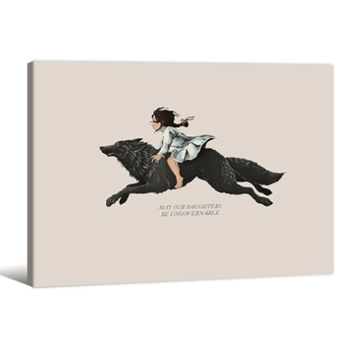 Modern Inspirational Quotes Posters May Our Daughters Be Ungovernable Wall Art 08x10 inch Wrapped Canvas -  Wall Decor