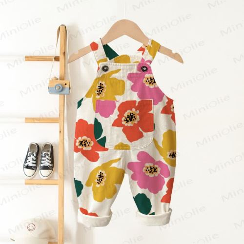 Baby Toddler Colorful Flowers Overalls