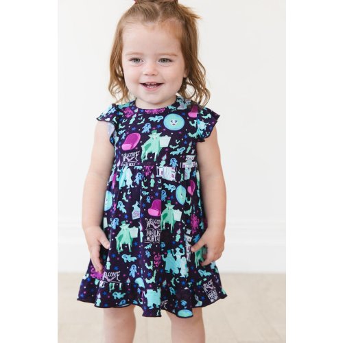 Foolish Mortals Ruffled Twirl Bodysuit Dress | scoots