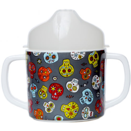 Dia de los Muertos sippy cup - Paisley Monkey