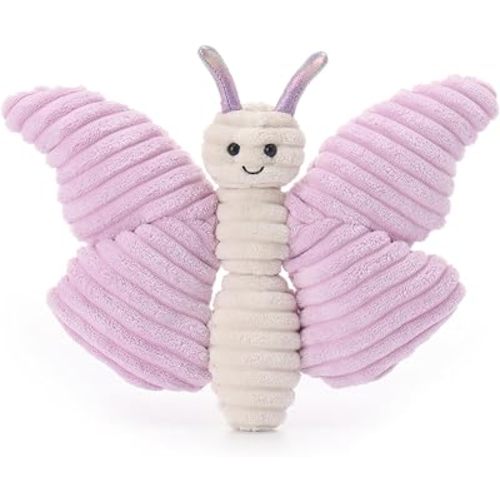 Apricot Lamb Purple Corduroy Butterfly Soft Stuffed Animal Plush Toys