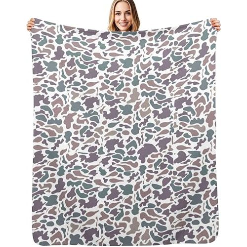 Camo Blanket Super Soft Cozy Flannel Camouflage Throw Blankets