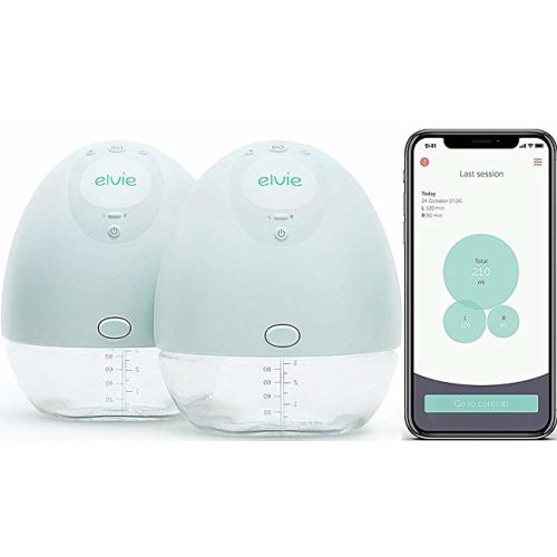Elvie Pump Double Silent Wearable Breast Pump with App - Electric Hands-Free Portable Breast That Can Be Worn in-Bra
