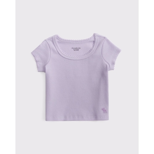 baby lace-trim tee