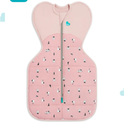 Swaddle Up™ 2.5 TOG Organic Cotton/Merino Wool Rose Lamb's Best Friend