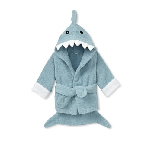Baby Aspen Baby Shark Hooded Towel/Newborn Spa Bath Robe, Baby Beach Towel | Baby Bath Towel