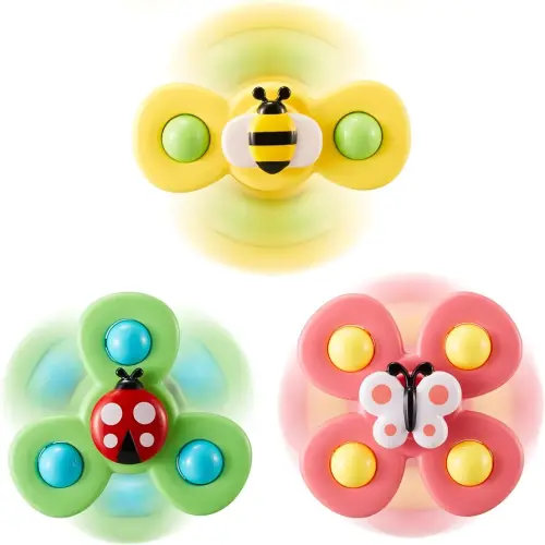 Spinner Toys for Babies|Baby Spinners with Suction Cups| Suction Spinners Baby|Bath Toys for Kids Age 1-3