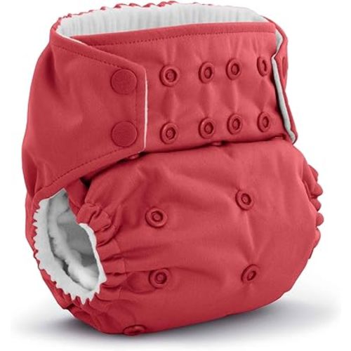 Kanga Care Rumparooz G3 Stay Dry Cloth Diaper Reusable One Size Pocket Diaper Patented Inner Double Gusset 2 pcs Microfiber Insert Soaker (6-55+ lbs) - Spice