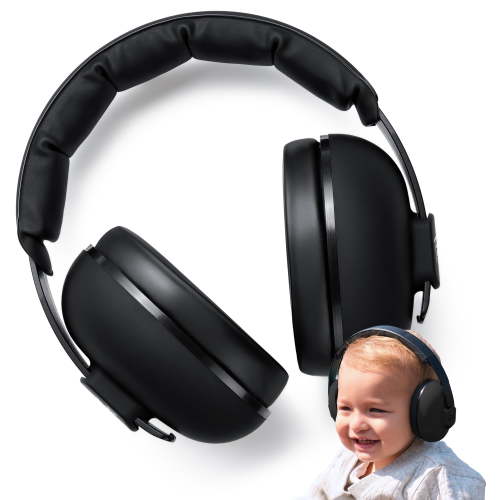 Friday 7Care Baby Headphones - Baby Ear Protection, Noise Cancelling Headphones with Adjustable Headband for Ages 0-24 Months, Black