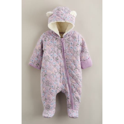 Hooded Quilted Fleece Lined Bunting, 3M