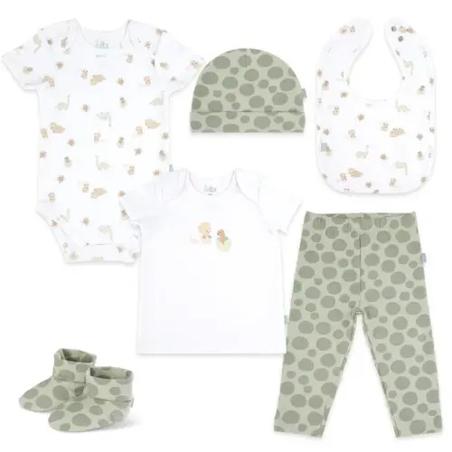 Bilbi 6 Piece Set Dinos Green | Baby Bunting AU