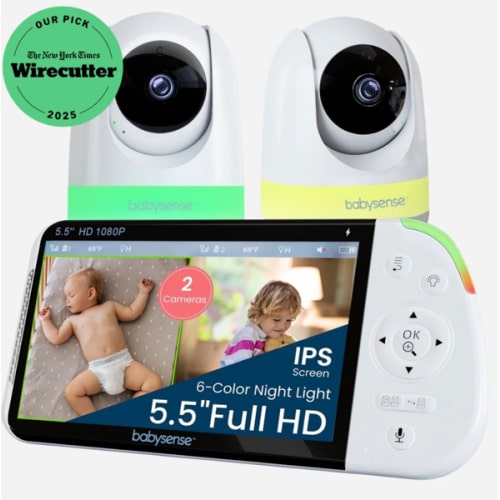 Babysense MaxView PRO | Best 2-Camera Split Screen Non-WiFi Baby Monitor