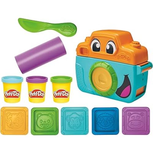Play-Doh Photo Fun Starter Set, Kids Camera Toy for Pretend Play, Arts & Crafts for Girls & Boys 2+ with 7 Accessories & Playmat