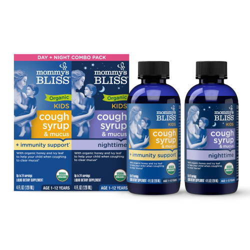 Mommys Bliss Organic Kids Cough Syrup & Mucus Day & Night Combo Pack, 8 fl oz