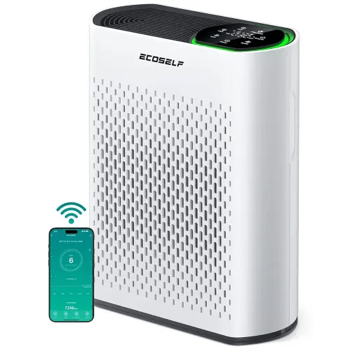 Powerful Air Purifiers for Home Air Purifier Up to 2400 Ft² with Smart WiFi Air Quality Monitor Sleep Mode, Air Purifier for Bedroom Large Room Office Living Room HAP602WF