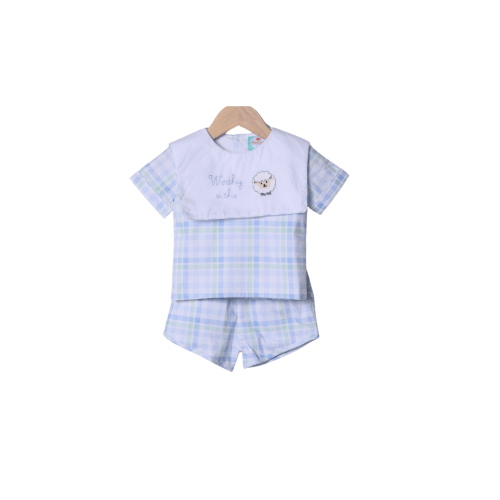 "Worthy Is the Lamb" Swiss Plaid Short Set