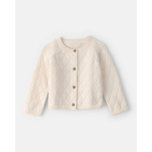 12 MONTHS Baby Girl Cardigan Sweater - Cream | Carter's