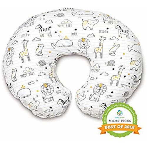 Boppy Original Nursing Pillow and Positioner, Notebook Black and Gold, Cotton Blend Fabric with allover fashion